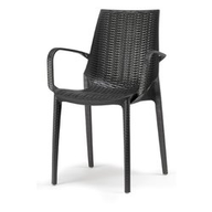 Scab Giardino Poltrona Lucrezia con braccioli Antracite cm 56x57xh88 2322 81