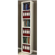 Composad Libreria stretta componibile sei vani colore laccato bianco