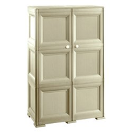Tontarelli Armadietto doppia anta con 2 ripiani 79x43x125 in resina colore Angora - Omnimodus 8085551