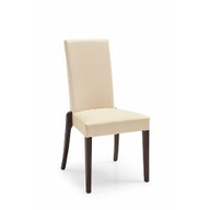 Connubia Calligaris Sedia legno soggiorno DENMARK CB/1243 Struttura P128 fg. WENGÉ Sedile G8L Ekos NOISETTE