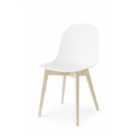 Connubia Calligaris Sedia legno cucina ACADEMY W CB/1665 Struttura P132 fg. GRAFITE Sedile P94 pp BIANCO OTTICO OPACO