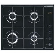 Piano cottura tipo Gas Smeg S64SN con 4 zone di cottura con larghezza di 60 cm di colore Nero
