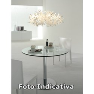 Cattelan Tavolo Henry Ø100x75h Base 08 Cromo - Piano Cristallo Trasparente 