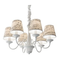 B2 Light Lampadario a Sospensione D 630 x H min 700 / max 1400 mm 6 x 40W E14 / 240V IP20 Bianco 0500511