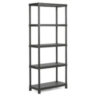 Kis Scaffale Plus componibile in robusta plastica con 5 ripiani 80,0 x 40,0 x h.187,0 cm 5 Ripiani 9504000