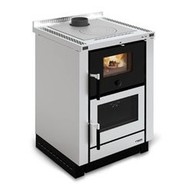 Cucina Legna Nordica VICENZA scarico a Cen potenza termica 7,4 kW nominale di colore Inox