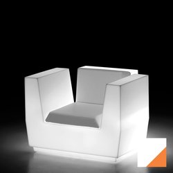Plust Poltrona Big-cut Light In&out C/cuscino Neu/aranci 8279-m0
