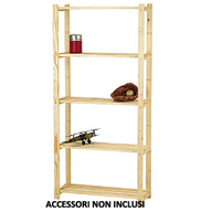 Format Kit scaffale 5 ripiani cm 80x40x170 h in legno di abete grezzo SCAF