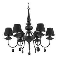 B2 Light Lampadario a Sospensione D 750 x H min 800 / max 1200 mm 6 x 40W E14 Nero 0570422