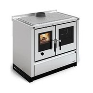 Cucina Legna Nordica PADOVA scarico a Des potenza termica 8,0 kW nominale di colore Inox