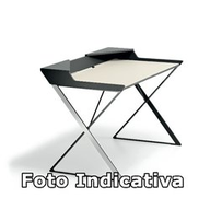 Cattelan Scrivania Qwerty 120x72x83h Piano Gf71-Gambe Op71-Prof.Inox