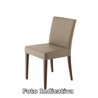 Cattelan Sedia Helena 46x56x86h - A Legno Op17 Nero Opaco - Seduta Pelle 891 Testa Di Moro