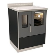 Cucina Legna Rizzoli ZV 60 CF scarico a Sin larg 60 cm e prof 60 cm potenza termica 7,5 kW di colore Nero