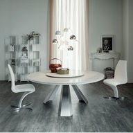 Cattelan Tavolo Eliot Round Ø80 Lazy Susan Marmo Bc Bianco Carrara Lucido 