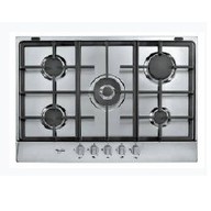 Piano cottura tipo Gas Whirlpool AKR358/IX con 5 zone di cottura con larghezza di 72 cm di colore Inox