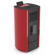Stufa a Pellet Punto Fuoco NICOLE Profondità 55,6 cm Rosso