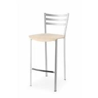 Connubia Calligaris Sgabello metallo ACE CB/1692 Struttura P77 mt. CROMATO Sedile P30W mul.ro. ROVERE NATURALE