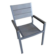 Amicasa Poltrona da Esterno Terry/Ascot/Duke Antracite/Grigio cm 57x55xh88