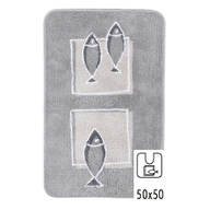 Spirella Tappeto bagno per WC Polyestere acrilico cm 50x50 grigio 10.08196