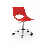 Connubia Calligaris Sedia home office CONGRESS CB/1252 Struttura P95 mt. ACCIAIO SATINATO Sedile P973 pp SENAPE OPACO