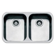 Lavello Smeg UM4040 2 vasche forma del lavello Rettangolare in Acciaio inossidabile da 760 mm
