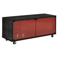 Mobile TV Munari linea Matera MT125 Nero / Rosso max dimensione TV 50”(127 cm) portata massima 50 Kg con 2 mensola/e 