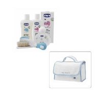 Set Chicco Cofanetto Azzurro Baby Moments acqua di colonia bagnoschiuma crema corpo spazzola e pettine 3205