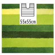 Spirella Tappeto bagno per WC acrilico cm 55x55 rigatura Verde 10.16974