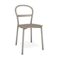 Connubia Calligaris Sedia metallo cucina NOVA CB/1669 Struttura P95 mt. ACCIAIO SATINATO Sedile P16 pp GRIGIO OPACO