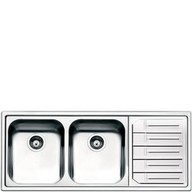 Lavello Smeg LPE116D 2 vasche in Acciaio inox da 1160 mm
