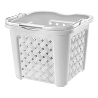 Tontarelli Cesta quadra con manico Plastica 38 cm 31,5 cm 25 Lt Bianco Arianna 8065448112
