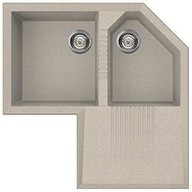Lavello Smeg LZ830AV 2 vasche forma del lavello angolare in sintetico da 830 mm