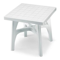 Scab Giardino Tavolo da Esterno Quadromax smontabile cm 80x80 Bianco 1015