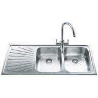 Lavello Smeg SP116S 2 vasche forma del lavello rettangolare in acciaio inox da 1160 mm