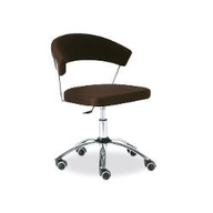 Connubia Calligaris Sedia home office NEW YORK CB/624-LH Struttura P77 mt. CROMATO Sedile L16 pelle GRIGIO