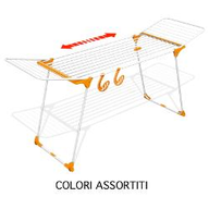 Gimi Stendibiancheria estensibile Acciaio trattato con polveri epossidiche 270x57x100 cm Assortito Dinamik 30 10140045