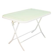 Amicasa Tavolo da Giardino Pieghevole 110x75 Bianco LT158T