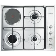 Piano cottura tipo Misto Smeg S63S con 4 zone di cottura con larghezza di 60 cm di colore Inox