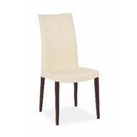 Connubia Calligaris Sedia legno soggiorno COMETA CB/1651 Struttura P128 fg. WENGÉ Sedile G8K Ekos BIANCO