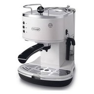 Macchina per Caffè De Longhi ECO-311W Espresso machine per Caffè macinato capacità della tanica 1,4L di colore Nero, Acciaio inossidabile, Bianco