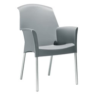 Scab Design Poltrona super jenny - grigio chiaro gambe alluminio - scocca polipropilene 2086