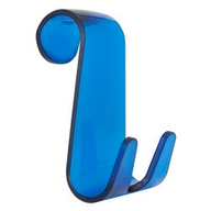 Idro Bric Appendiabiti a doppio gancio per termoarredi 64 x 11 x h.85 mm Blu trasparente A110200BL