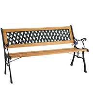 Amicasa Panchina da Giardino Ghisa, schienale in plastica. 125 cm 45 cm 75 cm Panchina Ghisa/plastica Mesh SD416.2P
