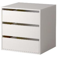 Composad Cassettiera armadio tre cassetti colore bianco 58*51*59 CT9301
