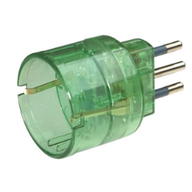 Polypool Adattatore spina tedesca - italiana 10A Tasparente Verde 433.8