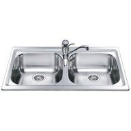 Lavello Smeg LX862-2 2 vasche in acciaio inox satinato da 860 mm