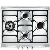 Piano cottura tipo Gas Smeg SR264XGH con 4 zone di cottura con larghezza di 60 cm di colore Inox