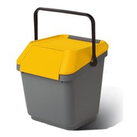 Mattiussi Ecologia Contenitore per la differenziata salva spazio Polipropilene 45 litri Giallo Easymax A11807