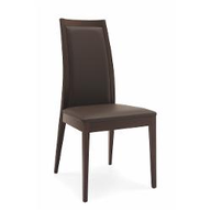 Connubia Calligaris Sedia legno soggiorno CORTINA CB/1280 Struttura P201 fg. NOCE Sedile G8J Ekos MOKA