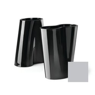 Plust Vaso in Polietilene Reverse Altezza 98 cm Grigio Metallizzato Indoor/Outdoor 6227-84